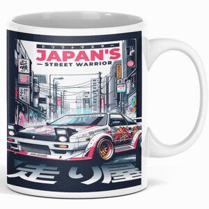 Tokyo Japan Street Warrior Double-Sided Ceramic Coffee Mug
